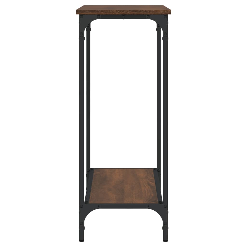 Konsollbord Brun Eik 101X30,5X75 Cm Konstruert Tre