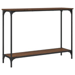 Konsollbord Brun Eik 101X30,5X75 Cm Konstruert Tre