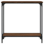 Konsollbord Brun Eik 75X30,5X75 Cm Konstruert Tre
