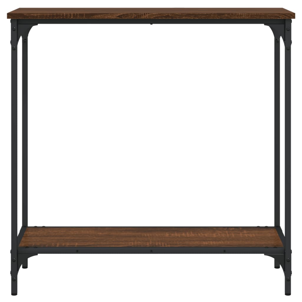 Konsollbord Brun Eik 75X30,5X75 Cm Konstruert Tre