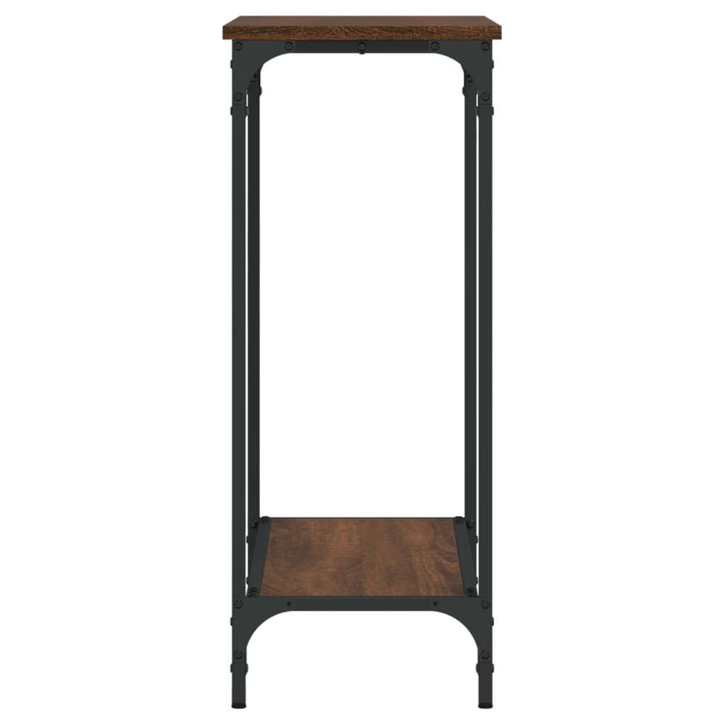 Konsollbord Brun Eik 75X30,5X75 Cm Konstruert Tre