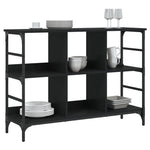 Skjenk Svart Eik 102X32X73,5 Cm Konstruert Tre