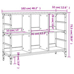Skjenk Svart Eik 102X32X73,5 Cm Konstruert Tre