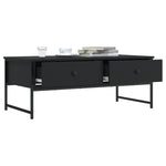 Salongbord Svart 101X49X39,5 Cm Konstruert Tre