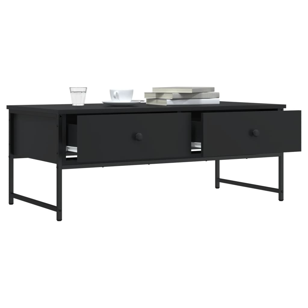 Salongbord Svart 101X49X39,5 Cm Konstruert Tre