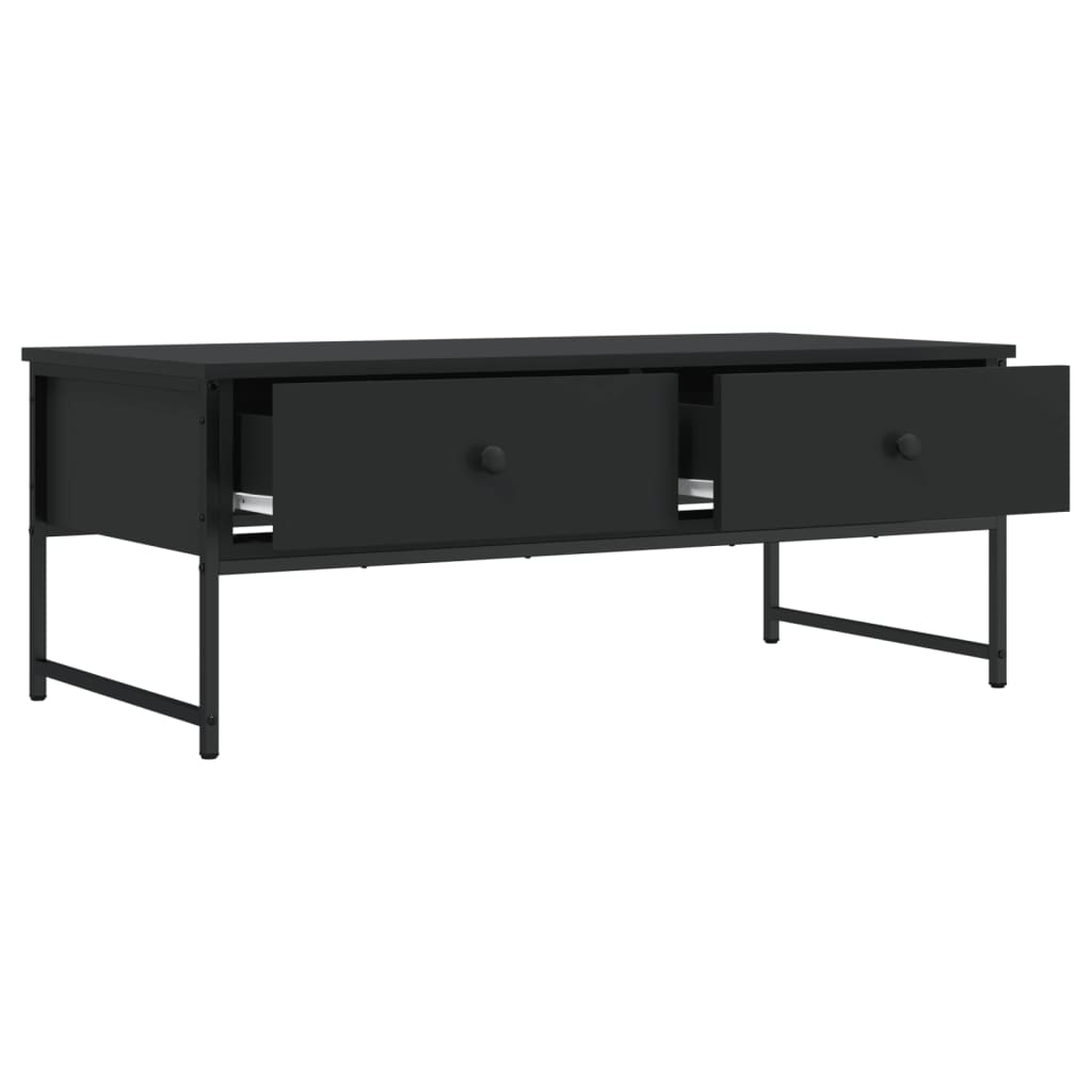 Salongbord Svart 101X49X39,5 Cm Konstruert Tre