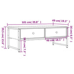 Salongbord Svart 101X49X39,5 Cm Konstruert Tre