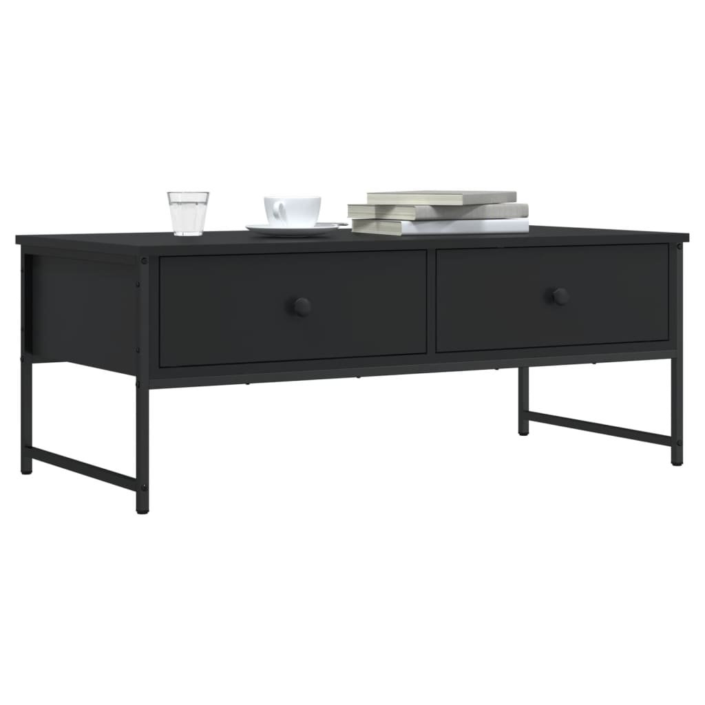 Salongbord Svart 101X49X39,5 Cm Konstruert Tre