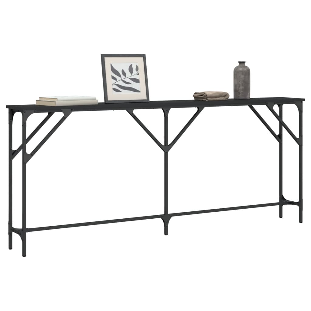 Konsollbord Svart 180X23X75 Cm Konstruert Tre