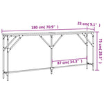Konsollbord Sonoma Eik 180X23X75 Cm Konstruert Tre