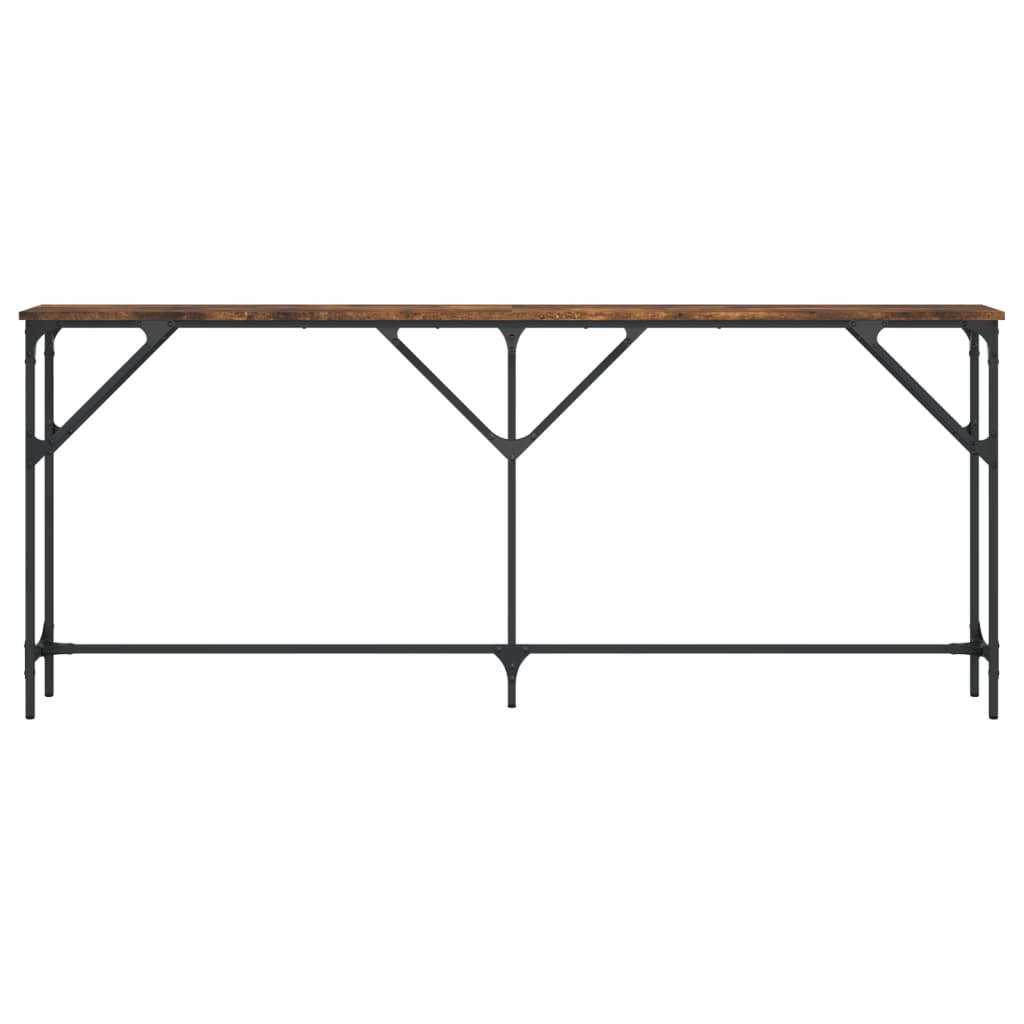 Konsollbord Røkt Eik 180X23X75 Cm Konstruert Tre