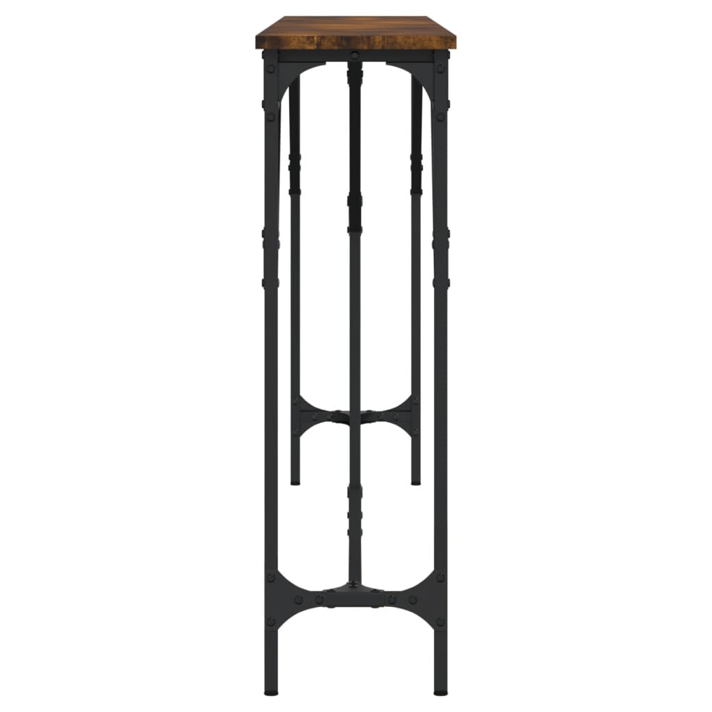 Konsollbord Røkt Eik 180X23X75 Cm Konstruert Tre