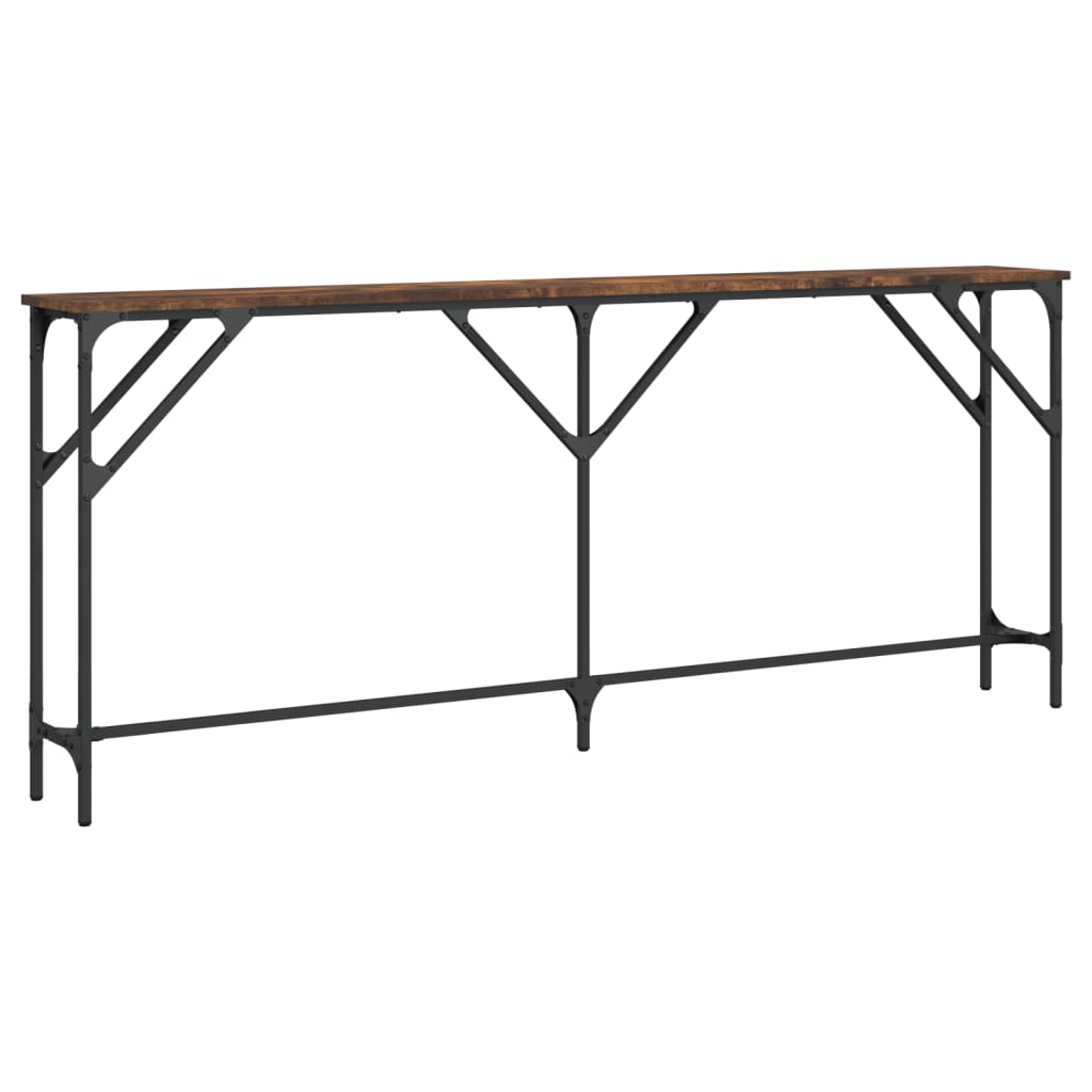 Konsollbord Røkt Eik 180X23X75 Cm Konstruert Tre