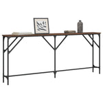 Konsollbord Brun Eik 180X23X75 Cm Konstruert Tre