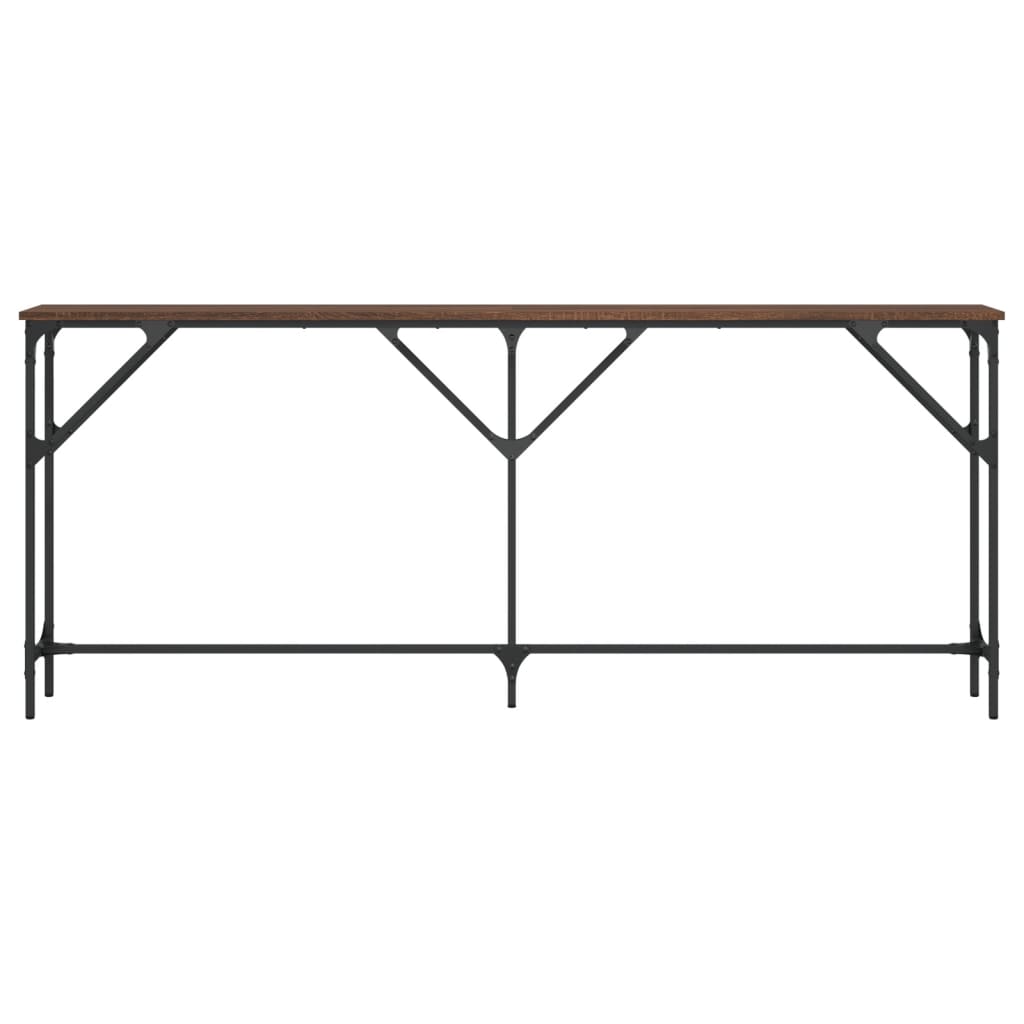 Konsollbord Brun Eik 180X23X75 Cm Konstruert Tre