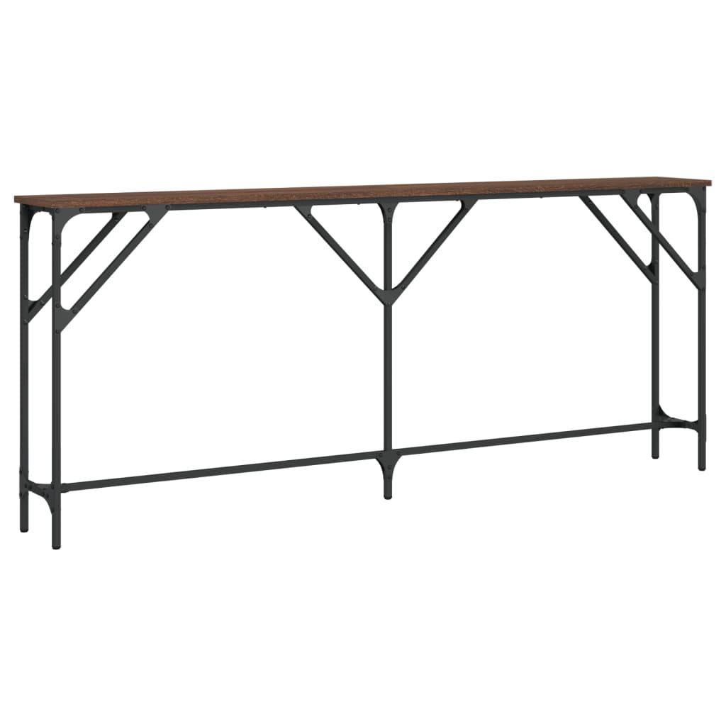 Konsollbord Brun Eik 180X23X75 Cm Konstruert Tre