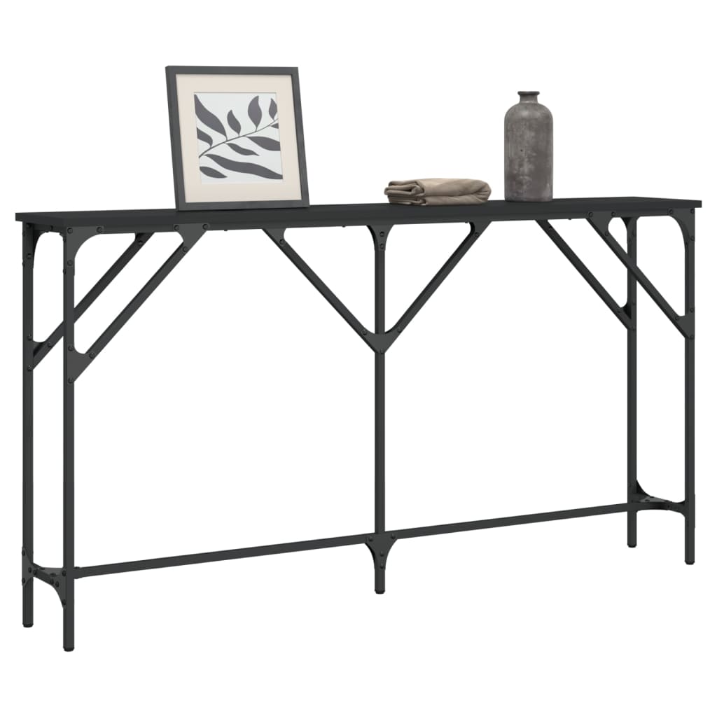 Konsollbord Svart 140X23X75 Cm Konstruert Tre