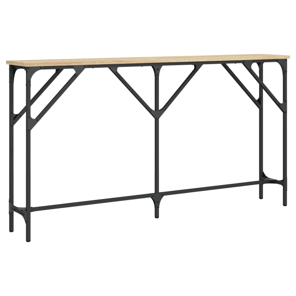Konsollbord Sonoma Eik 140X23X75 Cm Konstruert Tre