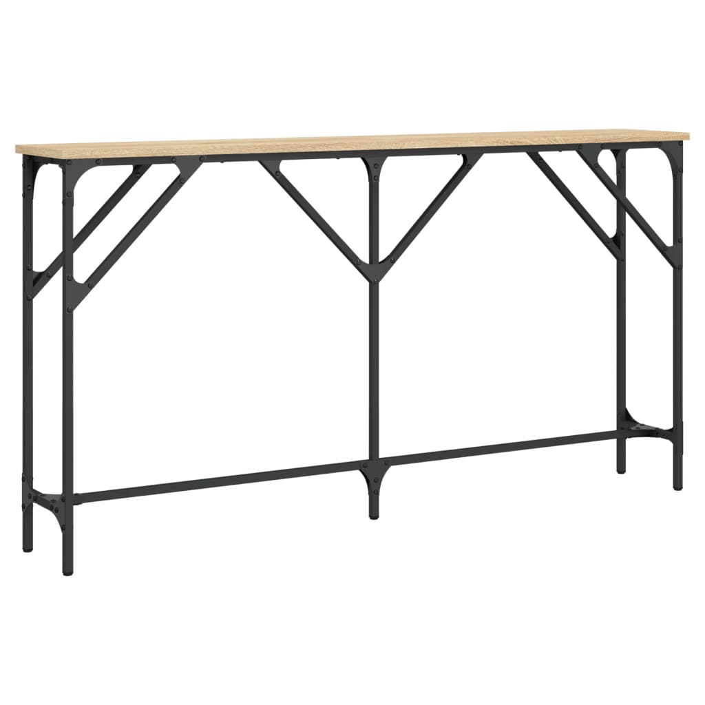 Konsollbord Sonoma Eik 140X23X75 Cm Konstruert Tre