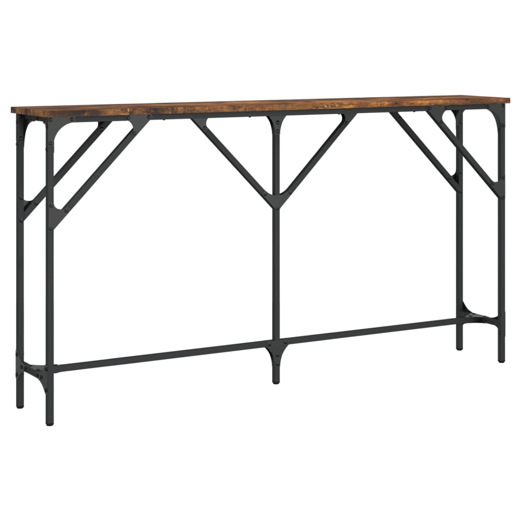Konsollbord Røkt Eik 140X23X75 Cm Konstruert Tre