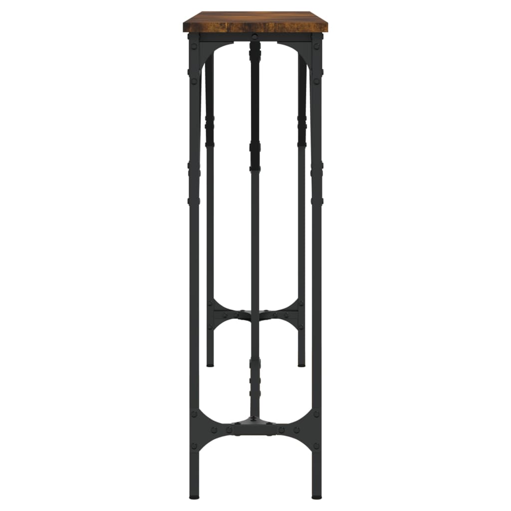 Konsollbord Røkt Eik 140X23X75 Cm Konstruert Tre