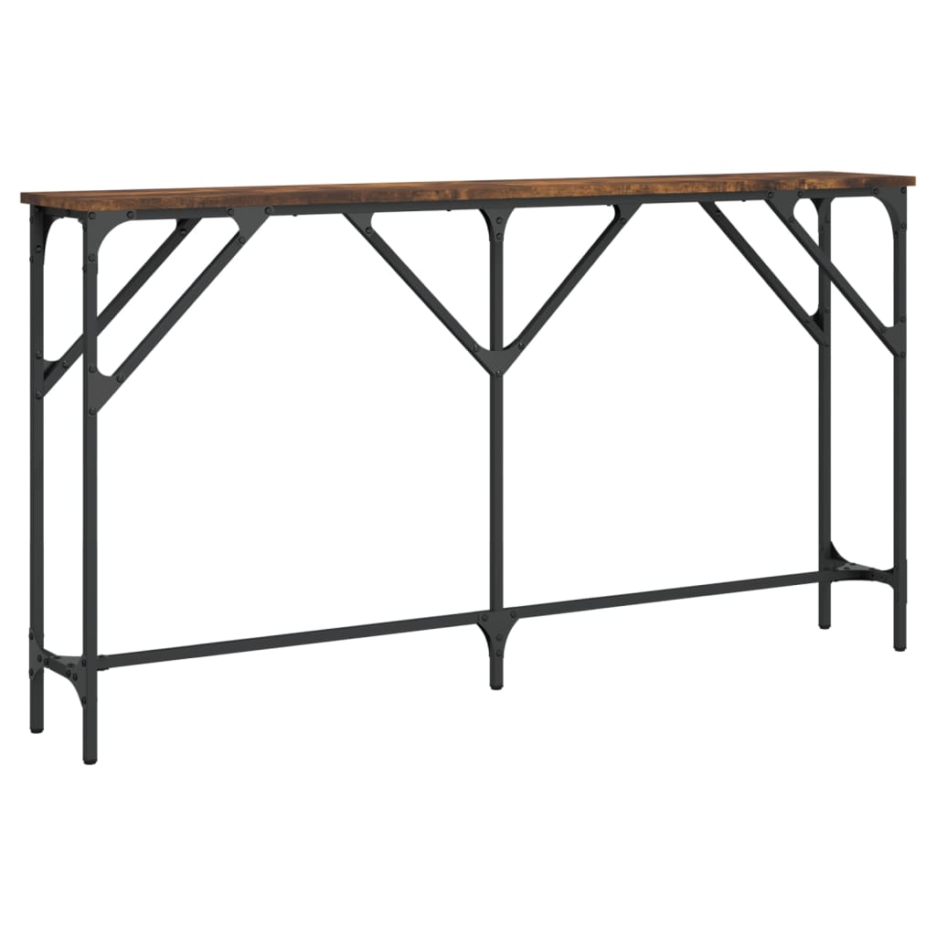 Konsollbord Røkt Eik 140X23X75 Cm Konstruert Tre