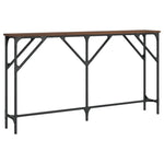 Konsollbord Brun Eik 140X23X75 Cm Konstruert Tre