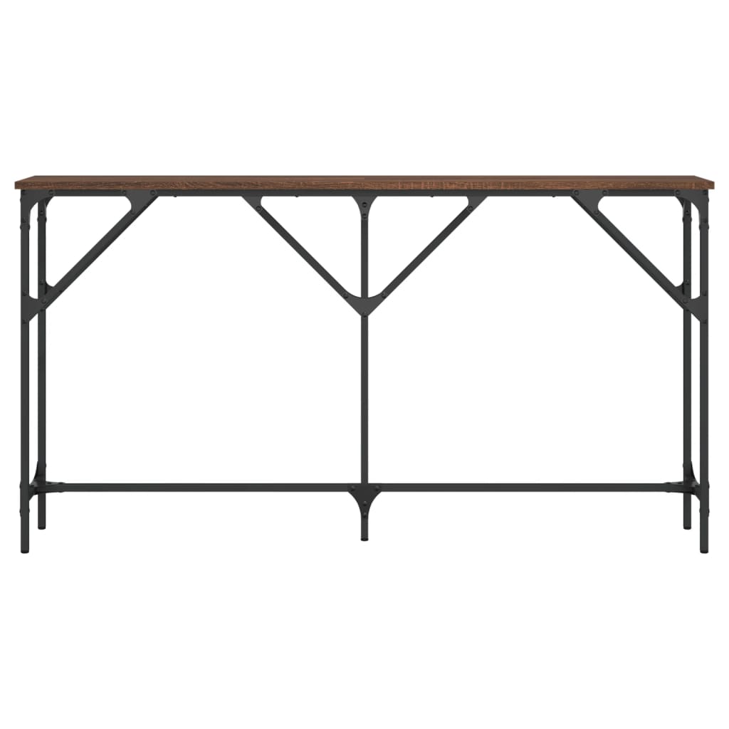 Konsollbord Brun Eik 140X23X75 Cm Konstruert Tre