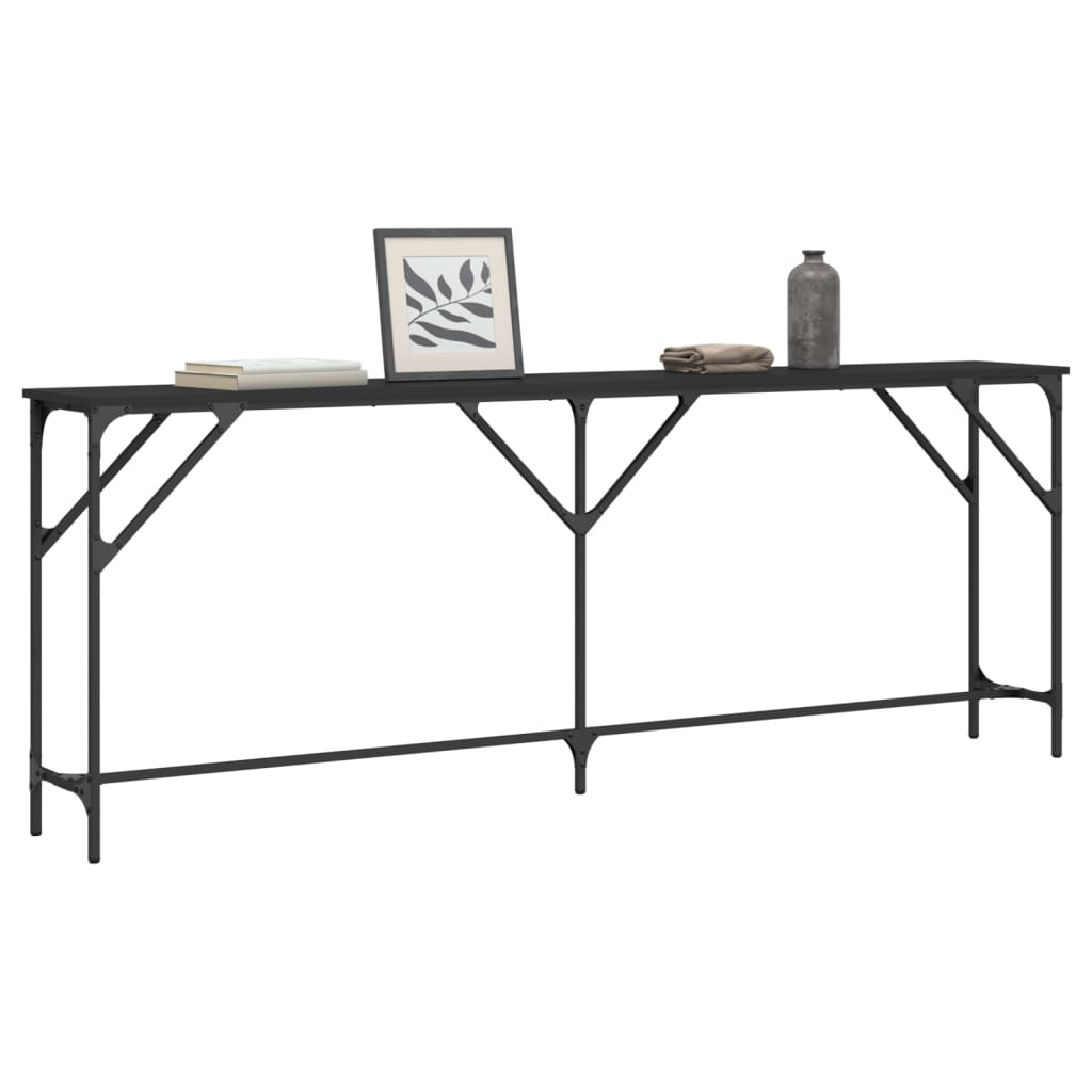 Konsollbord Svart 200X29X75 Cm Konstruert Tre