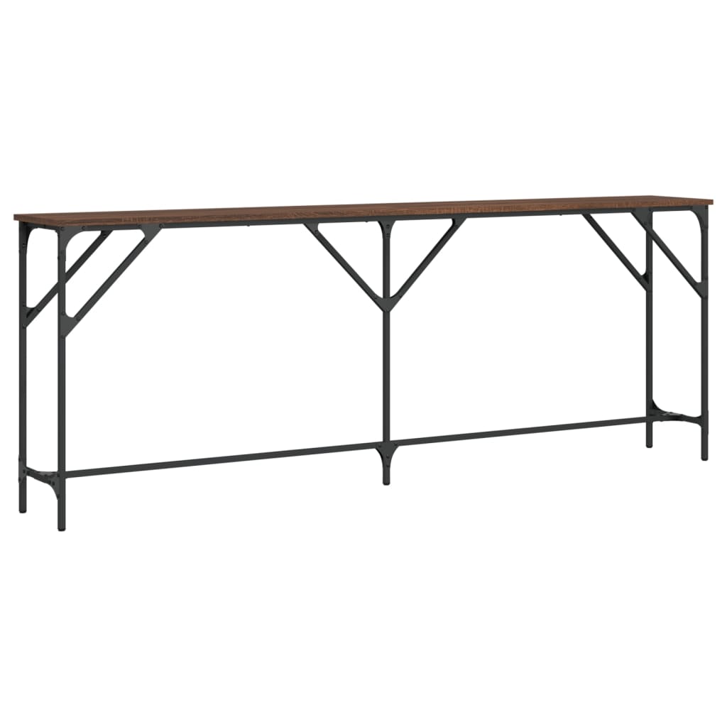 Konsollbord Brun Eik 200X29X75 Cm Konstruert Tre