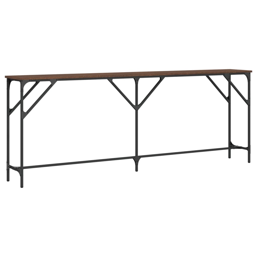 Konsollbord Brun Eik 200X29X75 Cm Konstruert Tre