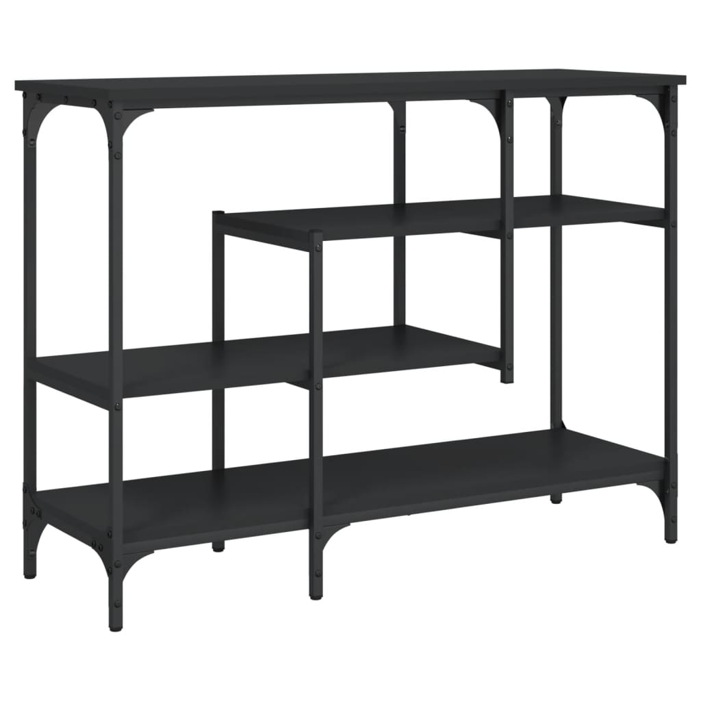 Konsollbord Med Hyller Svart 100X35X75 Cm