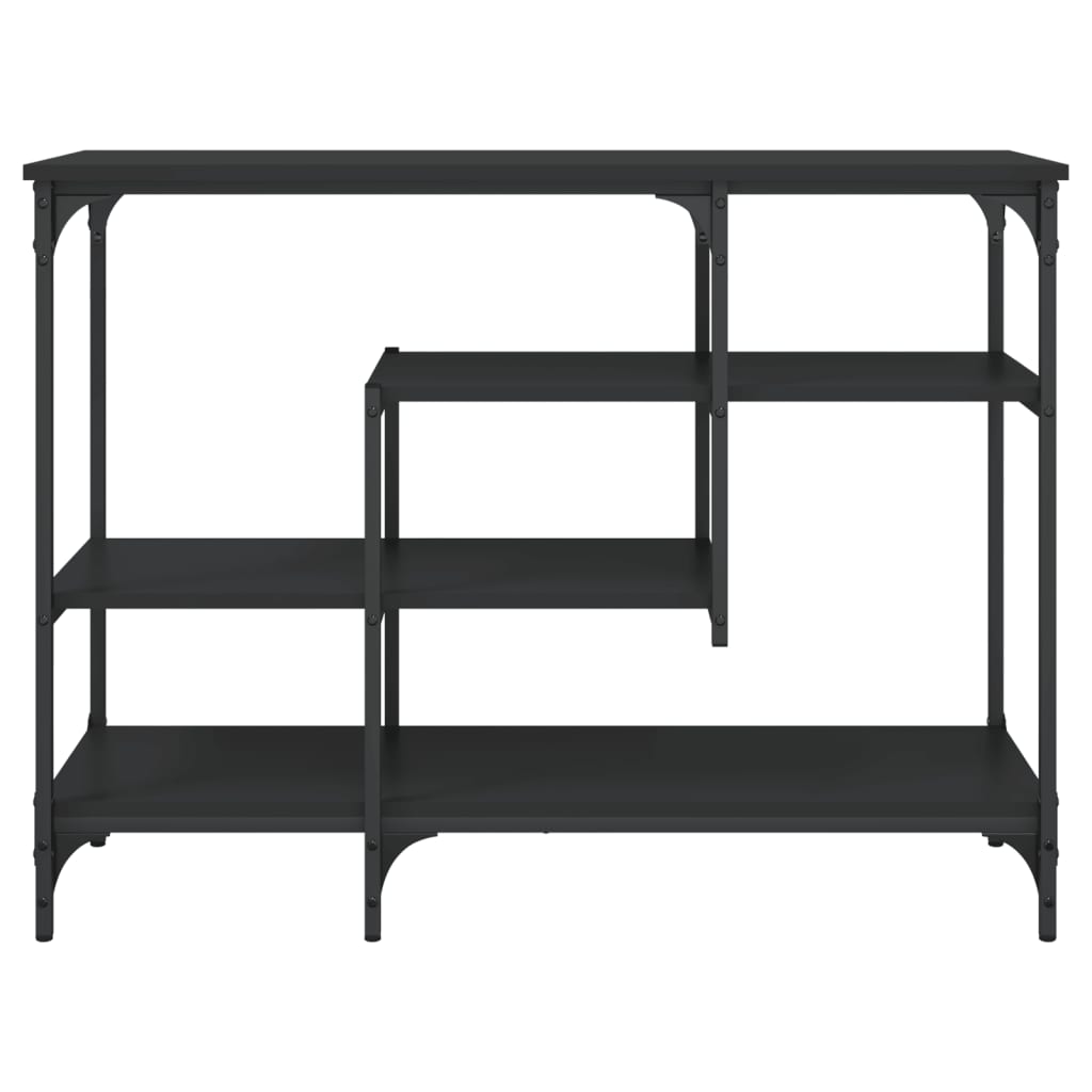 Konsollbord Med Hyller Svart 100X35X75 Cm