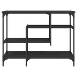Konsollbord Med Hyller Svart 100X35X75 Cm