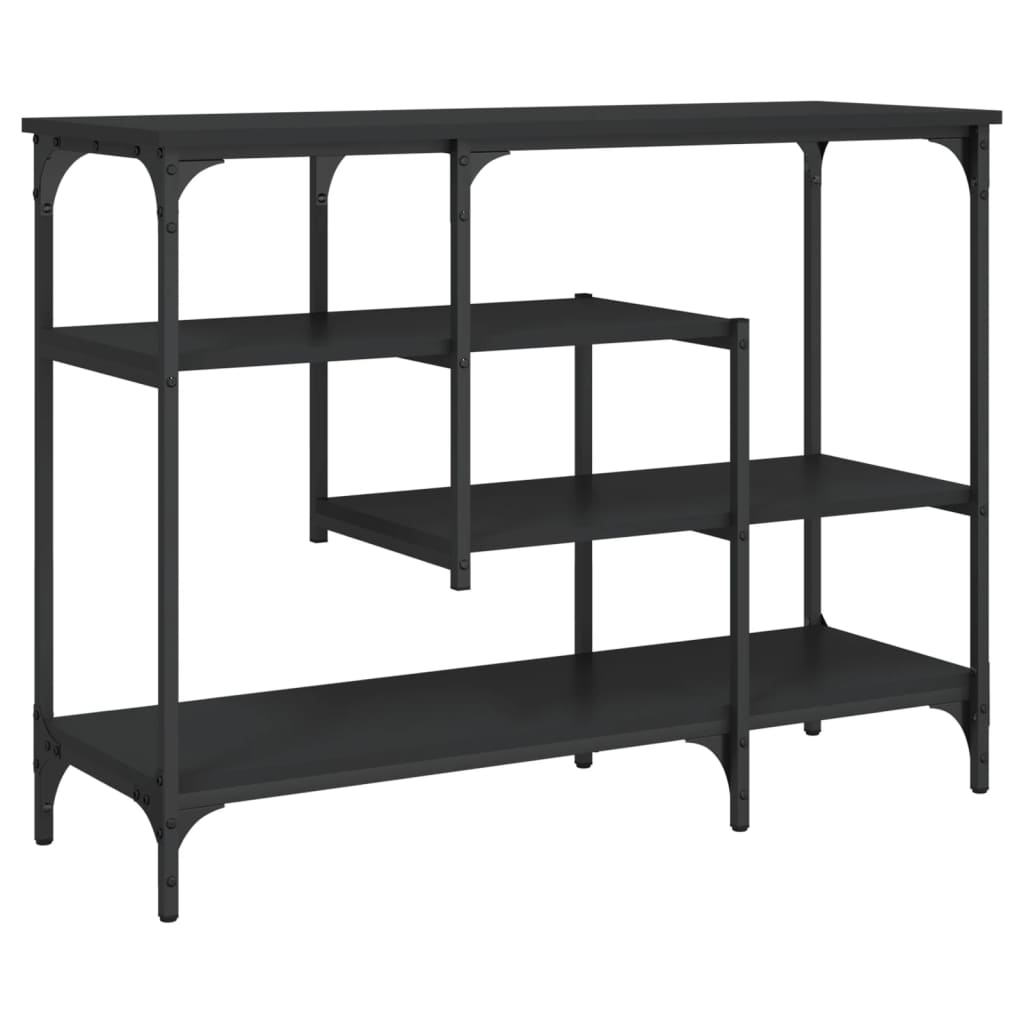 Konsollbord Med Hyller Svart 100X35X75 Cm