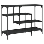Konsollbord Med Hyller Svart 100X35X75 Cm
