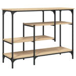 Konsollbord Med Hyller Sonoma Eik 100X35X75 Cm