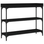 Konsollbord Med Hyller Svart 100X30X80 Cm