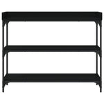 Konsollbord Med Hyller Svart 100X30X80 Cm