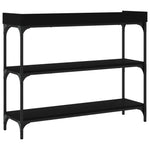 Konsollbord Med Hyller Svart 100X30X80 Cm