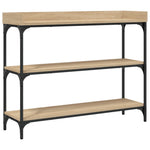 Konsollbord Med Hyller Sonoma Eik 100X30X80 Cm
