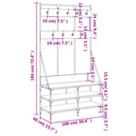Klesstativ Med Skooppbevaring Svart 100X40X184 Cm