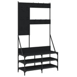 Klesstativ Med Skooppbevaring Svart 100X40X184 Cm