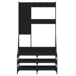 Klesstativ Med Skooppbevaring Svart 100X40X184 Cm