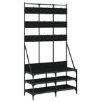 Klesstativ Med Skooppbevaring Svart 100X40X184 Cm