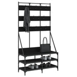 Klesstativ Med Skooppbevaring Svart 100X40X184 Cm