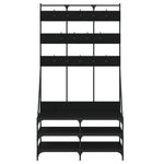 Klesstativ Med Skooppbevaring Svart 100X40X184 Cm