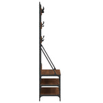 Klesstativ Med Skooppbevaring Brun Eik 100X40X184 Cm