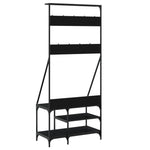Klesstativ Med Skooppbevaring Svart 80X40X184 Cm