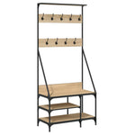 Klesstativ Med Skooppbevaring Sonoma Eik 80X40X184 Cm